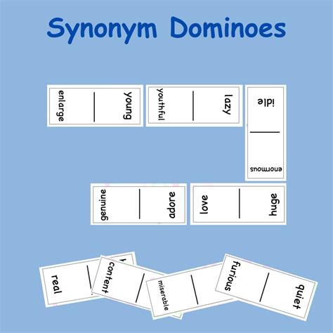 Synonym Dominoes - Playful Learning Games