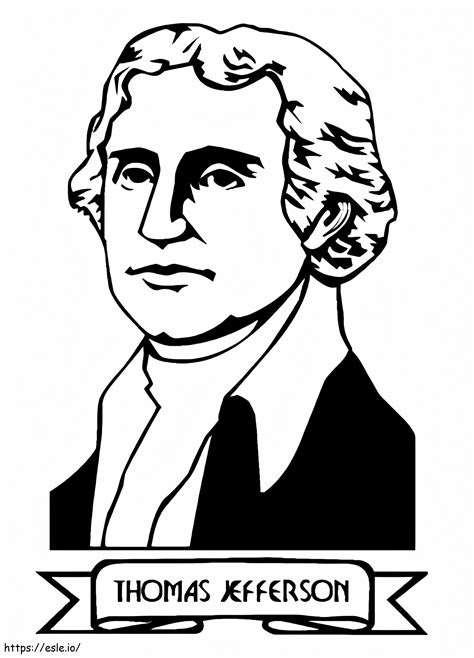 Printable President Thomas Jefferson Coloring Page