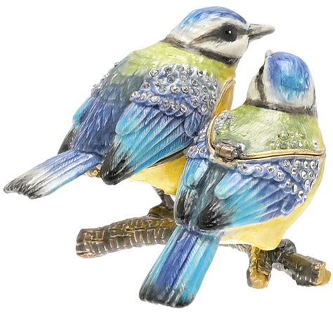 Two Blue Tits Treasured Trinket By Juliana Canterburycross Collectables Galore
