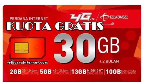 Cara Mendapatkan Kuota Internet Gratis 30 GB Dari Telkomsel Blog