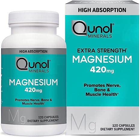 Amazon Qunol Magnesium Capsules 420mg High Absorption Magnesium