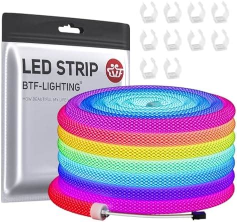 BTF LIGHTING WS2811 RGB adressierbare 360 Grad Rund Netzförmig Neon LED