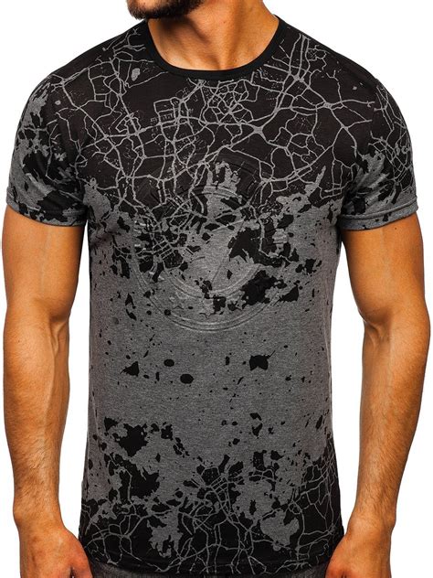 Camiseta De Manga Corta Con Estampado Para Hombre Gris Bolf Ss11013 Gris