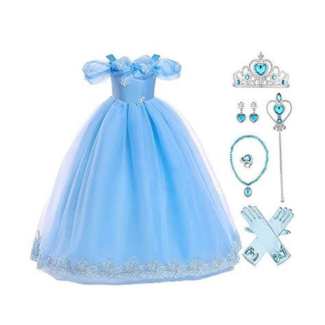 IBAKOM Enfant Fille Déguisement Blanche Neige Cendrillon Sophia Rei