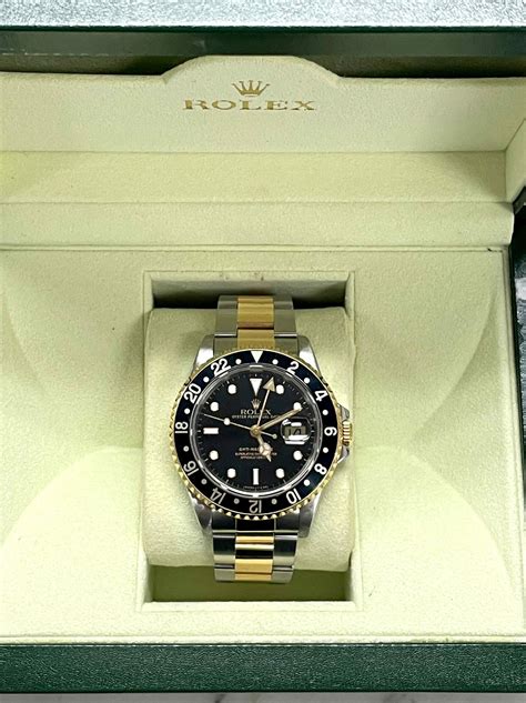 Rolex Gmt Master Ii Two Tone Black Dial Mm