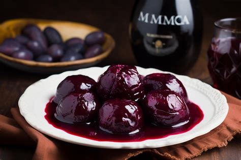 Postre Peruano Mazamorra Morada Foto Premium