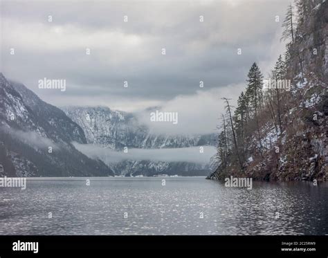 Clouded Scenery Around The Koenigssee Lake In The Berchtesgadener Alps