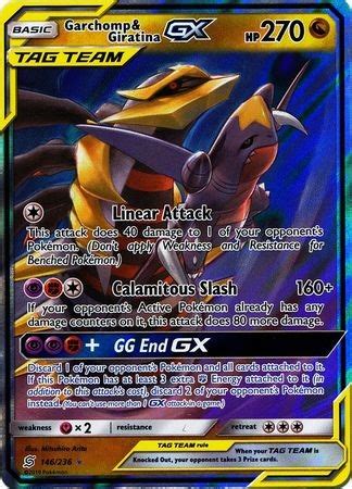 Garchomp Giratina GX carte Pokémon anglaise 146 236 Unified Minds