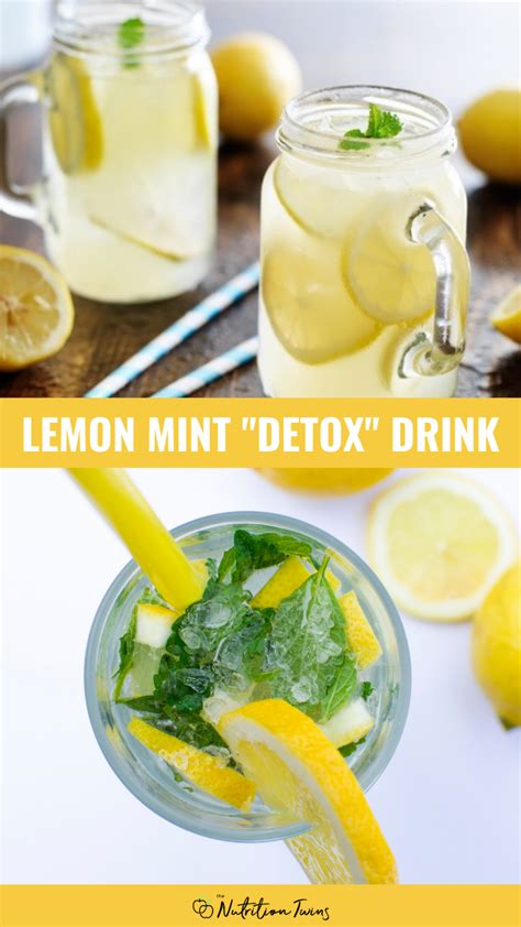 Lemon and Mint "Detox" Drink - Nutrition Twins