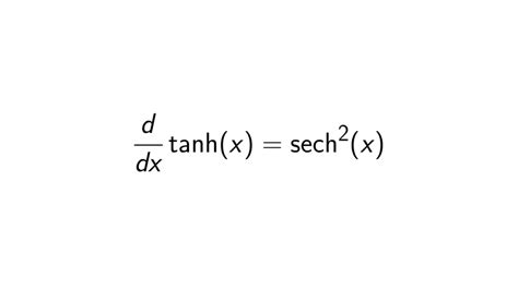 Find the derivative of Hyperbolic Tangent - [SOLVED]