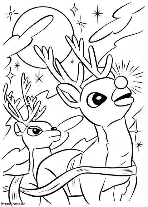 Rudolph The Red Nosed Reindeer 1 coloring page
