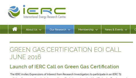 Launch Of Ierc Call On Green Gas Certification