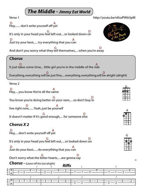 The Middle - Chords and Lyrics | PDF | Song Structure | Songs