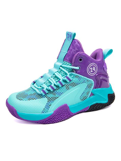 Youth Lightweight Basketball Shoes, High-Top Sneakers for Boy Comfort ...