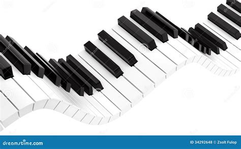 Teclado de piano ondulado ilustração stock Ilustração de projeto