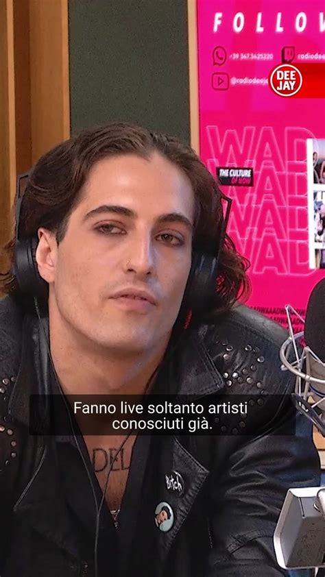 “in Italia Fanno Live Solo Gli Artisti Già Conosciuti” Damiano David A