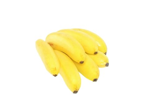 Premium Photo Bunch Of Mini Bananas Isolated Over White