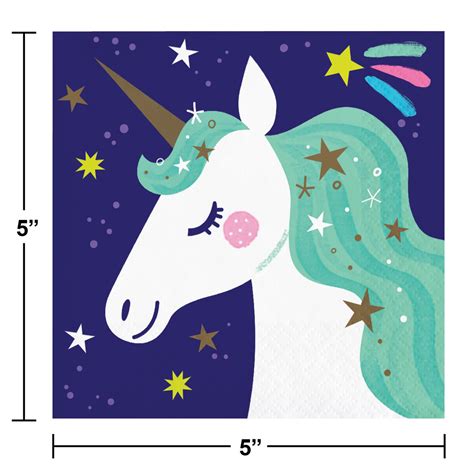 Unicorn Galaxy Beverage Napkin