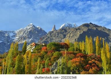 Beautiful Landscape Hunza Valley Autumn Season Stock Photo 232232368 ...