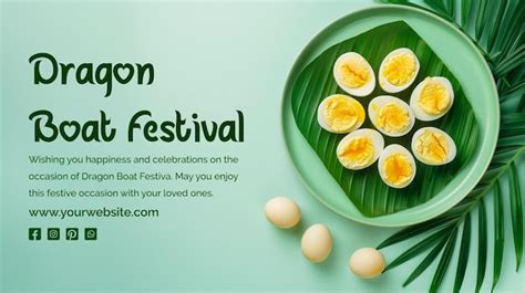 Dragon Boat Festival concept cooked salted duck eggs a side on green ...