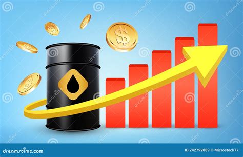 Crude Oil Prices Increase Concept Vector Illustration Stock Vector Illustration Of Market