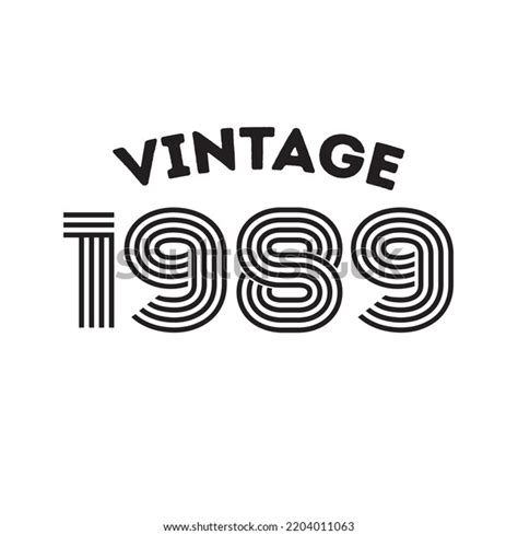 1989 Vintage Retro T Shirt Design Stock Vector (Royalty Free ...