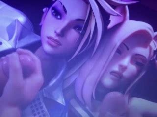对 PORNHUB 的反应 AKALI 和 AHRI 热面部护理 Pornhub Gay
