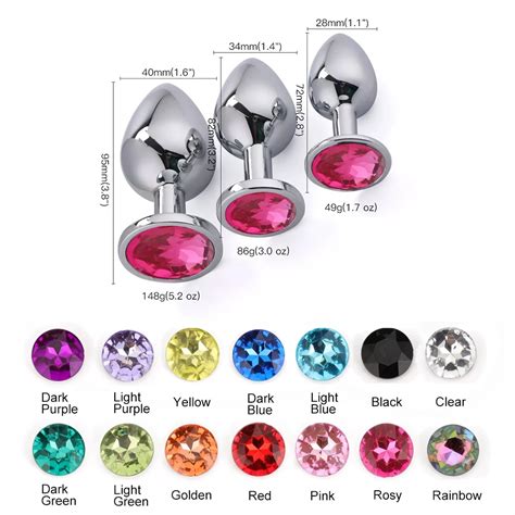 Pcs Set S M L Metal Anal Plug Stainless Sexy Toy Crystal Jewelry Anal