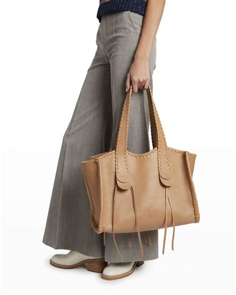 Chloe Mony Medium Tote Bag In Leather Tote Bag Leather Tote Bag Tote