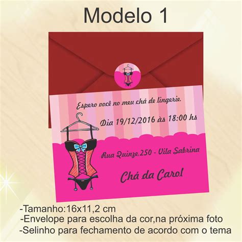 Convite Ch De Lingerie Elo Produtos Especiais