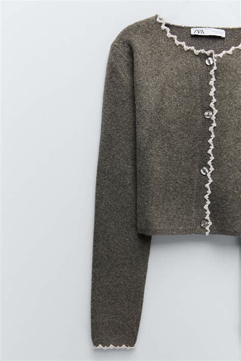 Cozy Knit Cardigan In Wool Blend ZARA