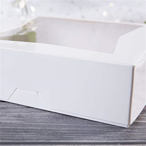 15pcs 9 White Cookie Bakery Boxes Large Kraft Paperboard Pie Boxes