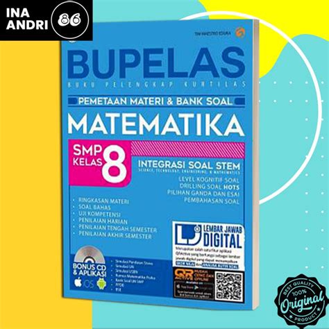 Jual Buku Pelajar Smp Bupelas Pemetaan Materi And Bank Soal Matematika