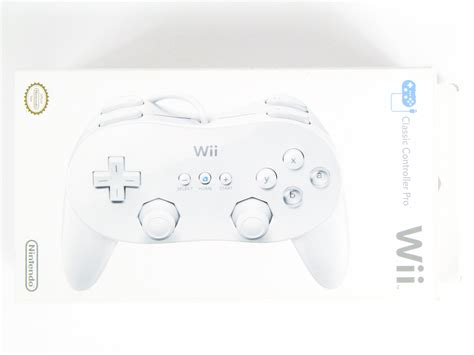 White Wii Classic Controller Pro Nintendo Wii Retromtl