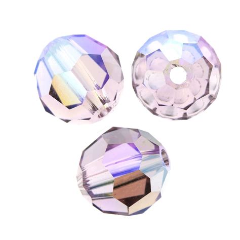 Ronde Swarovski 5000 8 Mm Light Amethyst Shimmer X1 Perles Co