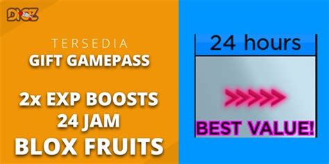 Beli Gamepass X Exp Boosts Jam Blox Fruits Roblox Terlengkap Dan