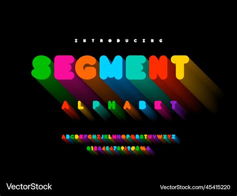 Colorful font Royalty Free Vector Image - VectorStock