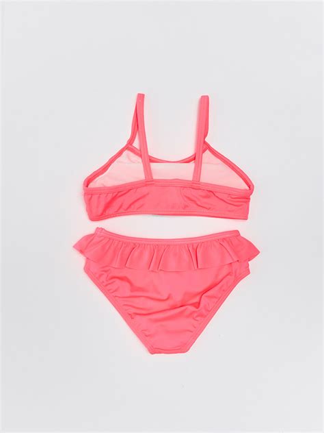 FUŞYA Esnek Kumaştan Baskılı Kız Bebek Bikini Takımı S3BL41Z1 HXS LCW