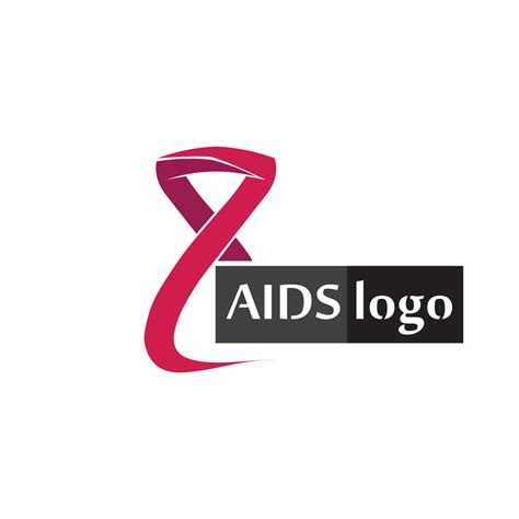 aids ribbon logo and world aids day vector design 24357348 Vector Art ...