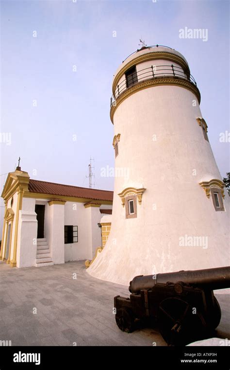 Asia China Macau Guia Fortress Lighthouse Stock Photo Alamy