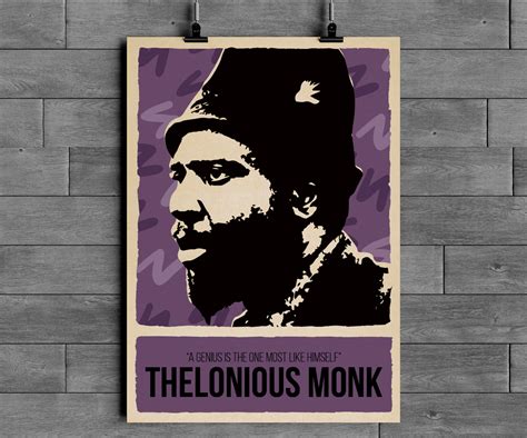 Thelonious Monk Art Poster Music Jazz Blue Note Coltrane Sun Etsy