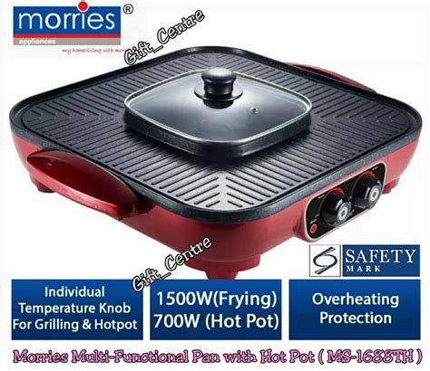 Morries Multi Functional Pan With Hot Pot In BBQ Grill With Steamboat TV Home