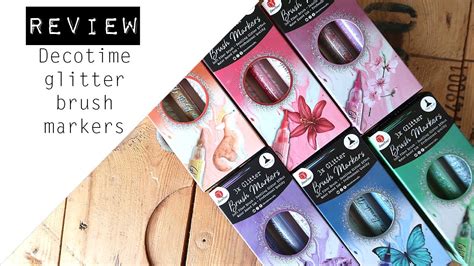 REVIEW Decotime Glitter Brush Markers YouTube