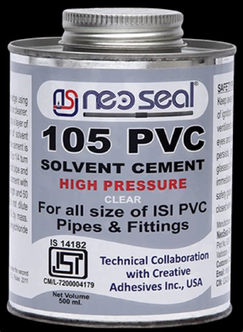 Neoseal Neoseol 105 PVC Solvent Cement 500ml Tin Can At Rs 100 In