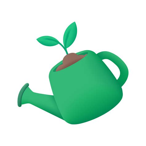 green plant watering can with saplings growing above 24984120 PNG