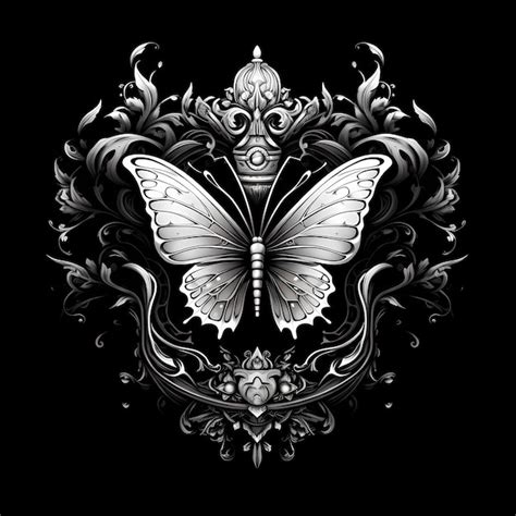 Premium AI Image | Butterfly vintage dark art Illustration