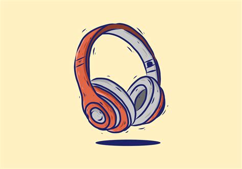 Orange Headphone Illustration Drawing 7583523 Vector Art At Vecteezy