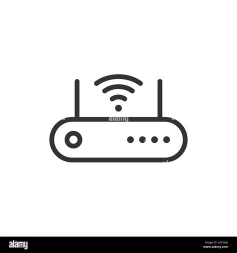 Wifi Router Icon In Flat Style Broadband Vector Illustration On White