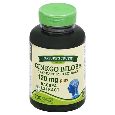 Nature S Truth Organic Gingko Biloba Plus Bacopa Extract Standardized