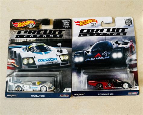全新絕版未開 靚卡 Hot wheels Circuit Legends Advan Porsche 962 Mazda 787b 興趣及遊戲 玩具 遊戲類 Carousell